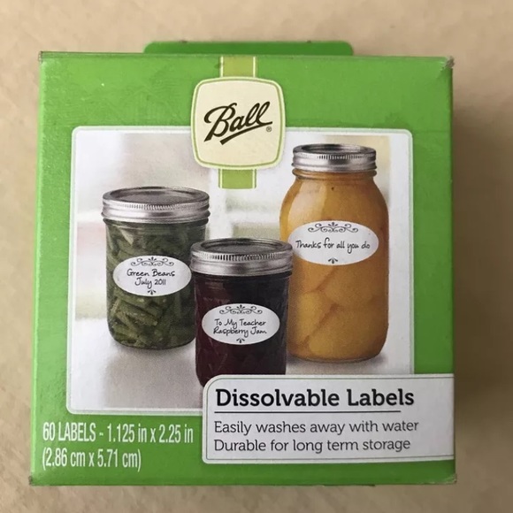 Ball Dissolvable Canning Labels 1440010734 Not Full Approximately 37 Labels Box - Picture 1 of 7